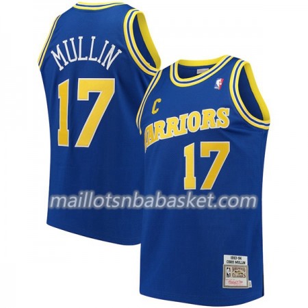 Maillot Homme Golden State Warriors Chris Mullin 17 Hardwood Classics Navy Swingman